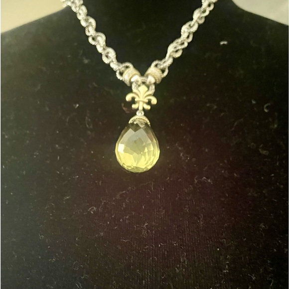 ANDREA CANDELA ‘Ibiza’ Lemon Citrine Necklace SS/18K/Diamonds - Picture 7 of 10